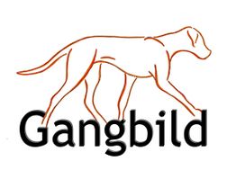 Hundeskizze über dem Wort "Gangbild".