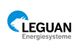 Logo von Leguan Energiesysteme mit blauem Leguan-Symbol.