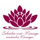 Logo mit rotem Lotussymbol und Text: "Sabeidee mai- Massage asiatische Massagen".
