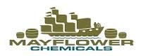 Logo of a ship with barrels and text: "Mayflower Chemicals".