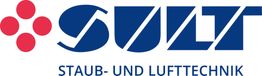 Logo mit rotem Symbol und blauem Text: "Sult Staub- und Lufttechnik".