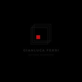 Logo con quadrati e punto rosso; testo: "Gianluca Ferri, Dottore Agronomo" su sfondo nero.