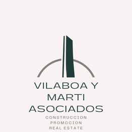Logotipo de Vilaboa y Martí Asociados, construcción, promoción y bienes raíces.