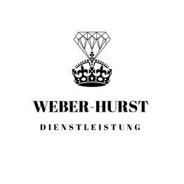 Logo mit Diamant, Krone und Text: "Weber-Hurst Dienstleistung".
