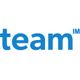 Blue text reads "team" with a trademark symbol on a white background.