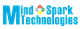 Logo of Mind Spark Technologies in blue with a colorful emblem above the "i."