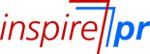 Logo mit dem Text "inspirepr", in Rot und Blau gestaltet.