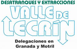 Texto en la imagen: "Desatrancos y extracciones, Valle de Lecrín, Granada y Motril".