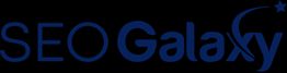 Text "SEO Galaxy" in dunkelblau mit einem kleinen Stern über dem "y".