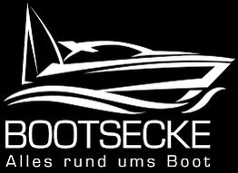 Logo mit Bootsgrafik und Text: "Bootsecke - Alles rund ums Boot".