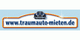 Logo mit der Aufschrift "www.traumauto-mieten.de" und einem Auto darüber.