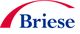 Logo mit blauem Text "Briese" und rotem Bogen darüber.