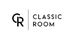 Logo med teksten "CR Classic Room" i sort og hvid.
