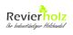Logo von Revierholz, einem Holzhandel, mit Baum-Icon und Slogan: "Ihr bodenständiger Holzhandel".
