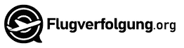 Logo von Flugverfolgung.org mit Flugzeug-Symbol in einer Sprechblase.
