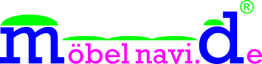 Logo: "möbelnavi.de" in blau, grün und pink vor weißem Hintergrund.