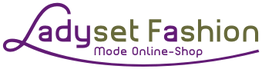 Logo: Ladyset Fashion, Mode Online-Shop in lila und grün.