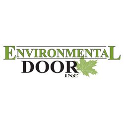 Logo for Environmental Door Inc. with a green leaf design.