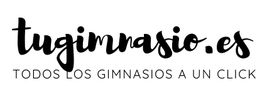 Logo de "tugimnasio.es" con el texto "Todos los gimnasios a un click".