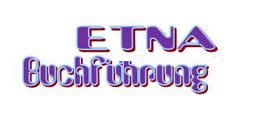 Textlogo: "ETNA Buchführung" in lila und rot, stilisierte Schrift auf weißem Hintergrund.