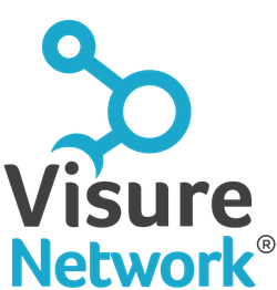 Logo di "Visure Network" con grafica a nodi blu.