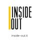 Logo con testo "INSIDE OUT" in nero e giallo. Sito web: inside-out.it.