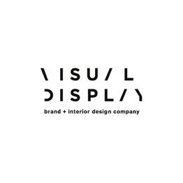 Logo di "Visual Display", azienda di brand e interior design, con testo nero su sfondo bianco.