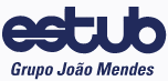 Logo da estub em azul com texto "Grupo João Mendes" abaixo.