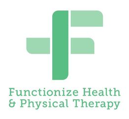 Green cross logo with "Functionize Health & Physical Therapy" text in light green.
