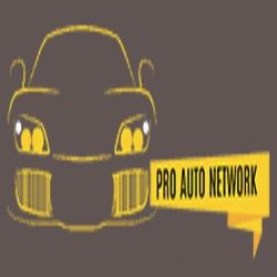 Outline of a car with a "Pro Auto Network" banner on a brown background.