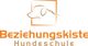 Logo der "Beziehungskiste Hundeschule" mit Hundekopf-Silhouette und Schriftzug in Orange und Braun.
