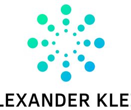 Eine blaue, sternförmige Anordnung von Punkten über dem Namen Alexander Klein.