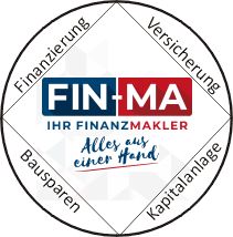 FINMA-Logo mit den Worten: Finanzierung, Versicherung, Bausparen, Kapitalanlage.
