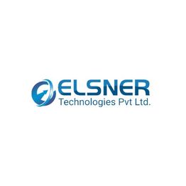 Logo of Elsner Technologies Pvt Ltd with a blue swoosh design.