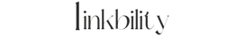 Logo mit dem weißen Schriftzug "linkbility" auf schwarzem Hintergrund.