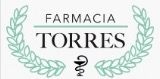 Logo de "Farmacia Torres" con símbolo de serpiente y hojas.