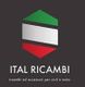Logo Ital Ricambi con forma esagonale e colori della bandiera italiana su sfondo nero.