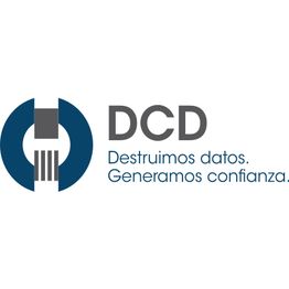 Logo de DCD con texto: "Destruimos datos. Generamos confianza".