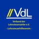 Blaues Logo des Verbands der Lohnsteuerzahler e.V., mit gelben und weißen Schriftzügen.