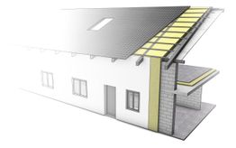 Teilansicht eines Hauses mit durchsichtigem Dach und sichtbarer Dachstruktur.