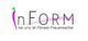 Logo mit Schriftzug "inFORM: bei uns ist Fitness Frauensache!" und lila-grüner Grafik links.