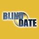 Text "BLIND DATE" auf gelbem Hintergrund, teils von einer halbverdeckten Kugel verdeckt.