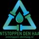 Logo van Ontstoppen Den Haag met pijpen en een druppel in het midden.