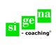 Grünes Logo mit den Wörtern „sigena-coaching“ auf weißen Hintergrund.