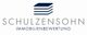 Logo von Schulzensohn Immobilienbewertung mit stilisiertem Gebäude in Blau und Weiß.