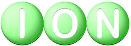 Drei grüne Kreise mit den Buchstaben I, O, N in Weiß darauf.