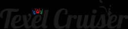 Logo met tekst "Texel Cruiser" en kleurrijke figuren bovenaan de letters.