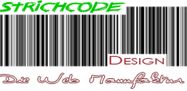 Strichcode mit grünem und rotem Balken. Text darunter: "Die Web Manufaktur".