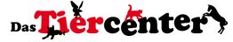 Logo mit dem Text "Das Tiercenter" und Silhouetten von Tieren wie Hund, Katze, Vogel und Pferd.