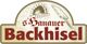 Logo mit der Aufschrift "s' Hanauer Backhisel" und einem Ofen mit Schaufel im Hintergrund.
